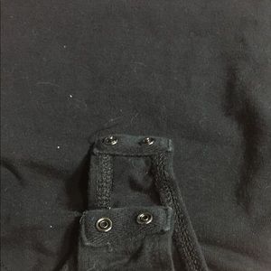 Black scoop neck bodysuit